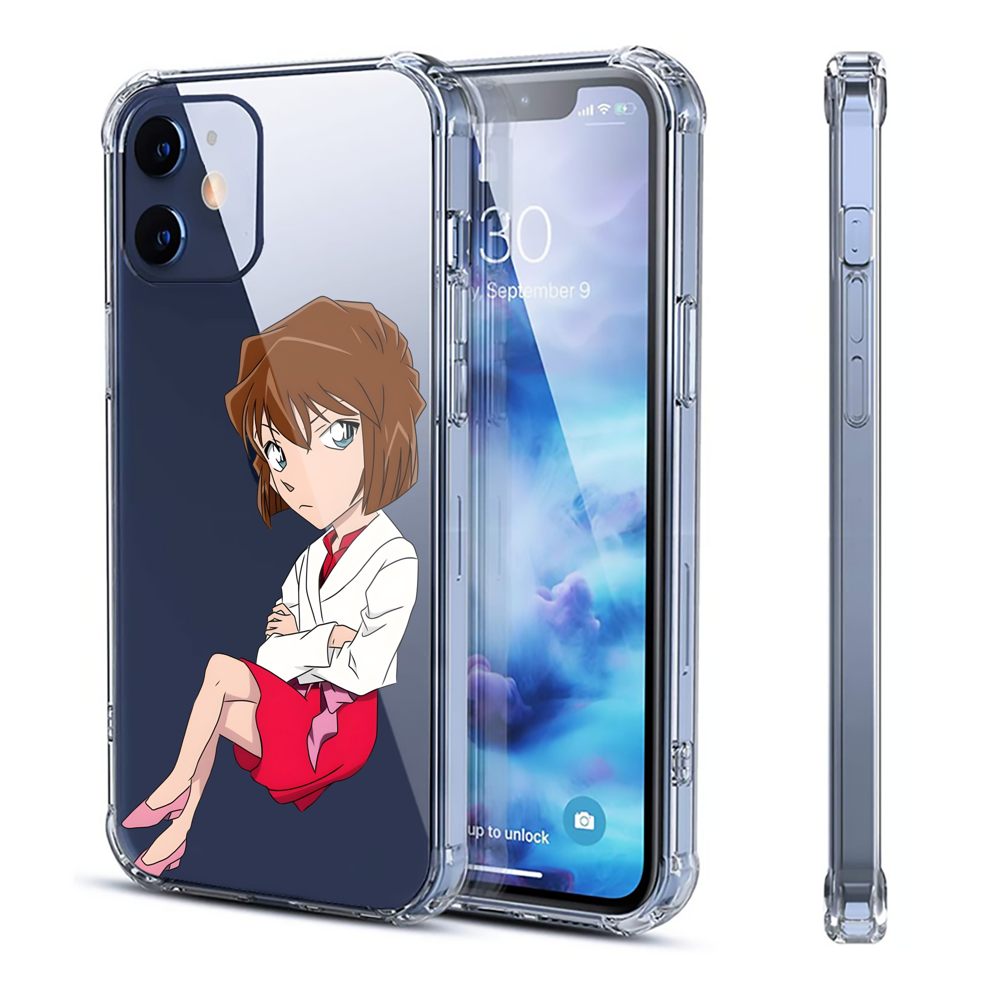 （画像用） 名探偵コナン 灰原 哀 はいばら あい Detective Conan Anita Hailey、Vi Graythorn Haibara Ai 【iPhone 12シリーズ対応】透明スマホケース（クリアソフトケース）